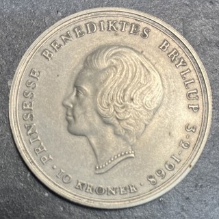 10 Kronen Dänemark 1968 Silber Münze Gedenkmünze Royal Wedding Benedikte