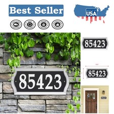 Weather-Resistant Nite Bright Reflective Address Numbers Sign, Easy Installation