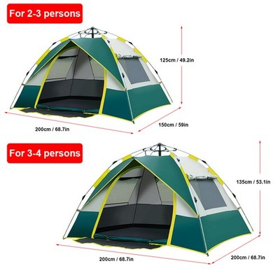 Outdoor Pop Up Tent Water-resistant Portable Instant Automatic Camping Tent QUNQ