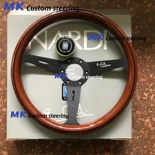 NARDI Classic 350mm Steering Wheel Mahogany Wood with Black Finish