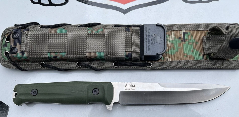 Faca Kizlyar Supreme Alpha AUS-8 lâmina fixa tática com bainha Rússia - Imagem 4 de 4