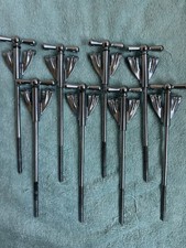 8 Ludwig 60s Pre Serial Bowtie Clubdate Bass Drum Tension Rods  Claws 7  Lot 2