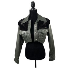 Vintage Ostrich Leather Cropped Jacket Wester...