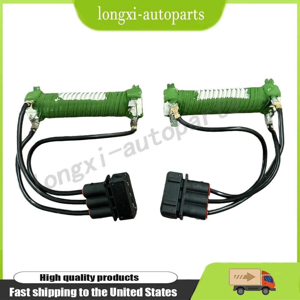 Juego de 2 resistencias de ventilador de refrigeración del motor para Volkswagen EuroVan Transporter 701959263D Foto 2 de 4