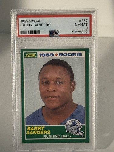 1989 Score Barry Sanders RC #257 PSA 8 SHIPS SAME DAY - Picture 2 of 6