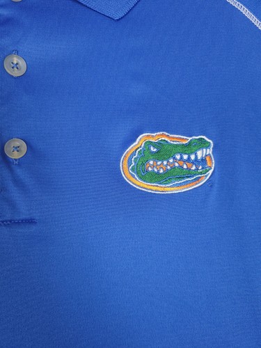 Nike Florida Gators Large Blue Golf Tour Performance Dri Fit Golf Polo Shirt - Picture 2 of 8