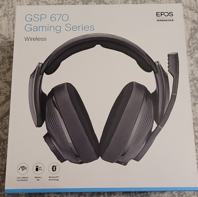 EPOS Sennheiser Over-Ear Wireless Gaming Headset Black GSP 670