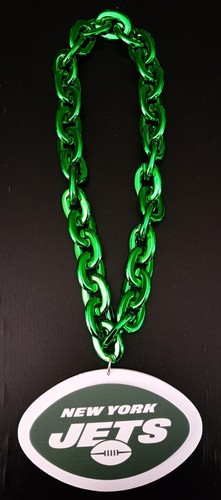 New York Jets Chain Necklace 34 inches BIG 3D Foam Logo - Picture 4 of 7