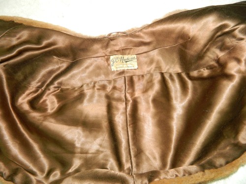 MUSKRAT FUR COLLAR STOLE SCARF CAP n170 - Picture 2 of 2