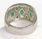HSN Colleen Lopez Sterling Silver Sakota Emerald & White Zircon Band Ring 6 — photo 7