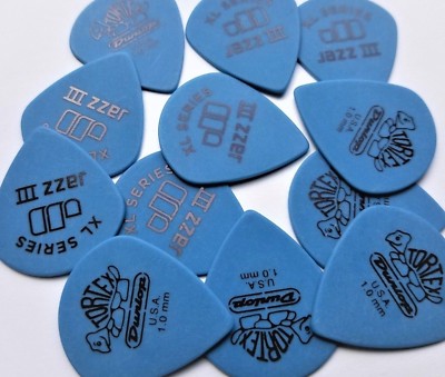  Dunlop Tortex Jazz III XL guitar picks 12 Picks 1.0mm Blue