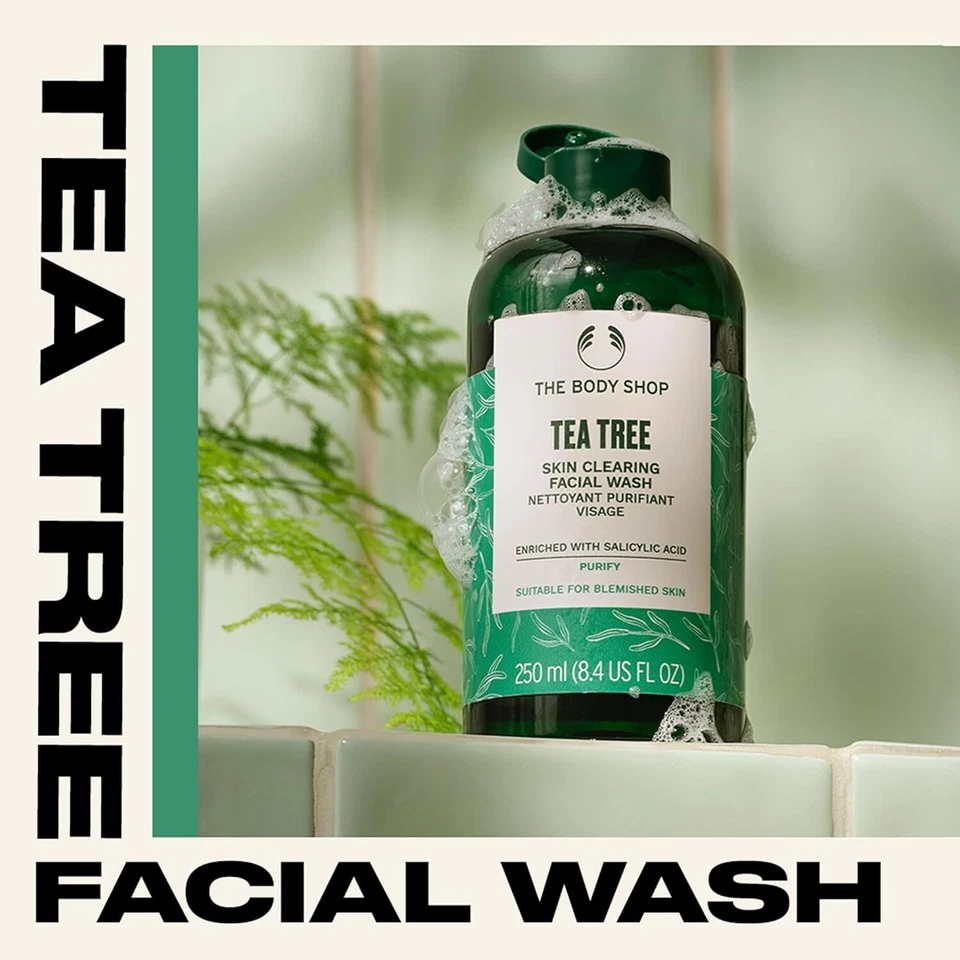 The Body Shop Vegan Tea Tree Facial Wash, 250 ML - For Oily, Blemished Skin - Image 3 of 4