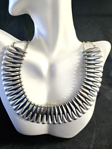 Rare Diva Jewelry Statement Necklace Cleopatra Bohemian Chunky Bib Ethnic 16"