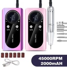 45000RPM Electric Portable Nail Drill Machine Rechargeable Low Noise Sander File