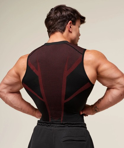 ⚫Gymshark Onyx 5.0 Tank - Black/Carmine Red - ALL SIZES 🔴 - Picture 6 of 7
