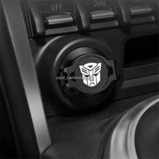 Black Transformers Autobots Car Engine Ignition Start Stop Push Button Cap-Cover