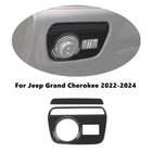 Car Headlight Switch Cover Trim For Jeep Grand Cherokee 22-24 Accessories Carbon