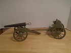 VERY OLD TIN TOYS CIVIL WAR CANNON & CAISSON NO MARKINGS AT ALL