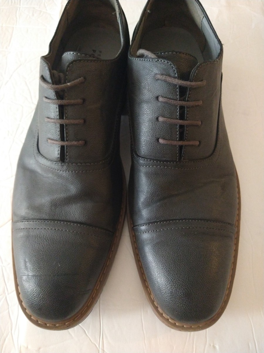 Perry Ellis Clarkson Dark Gray Faux Leather Oxford Shoes Perry Ellis | Shoes | Perry Ellis Clarkson Dark Gray Faux  main image 3
