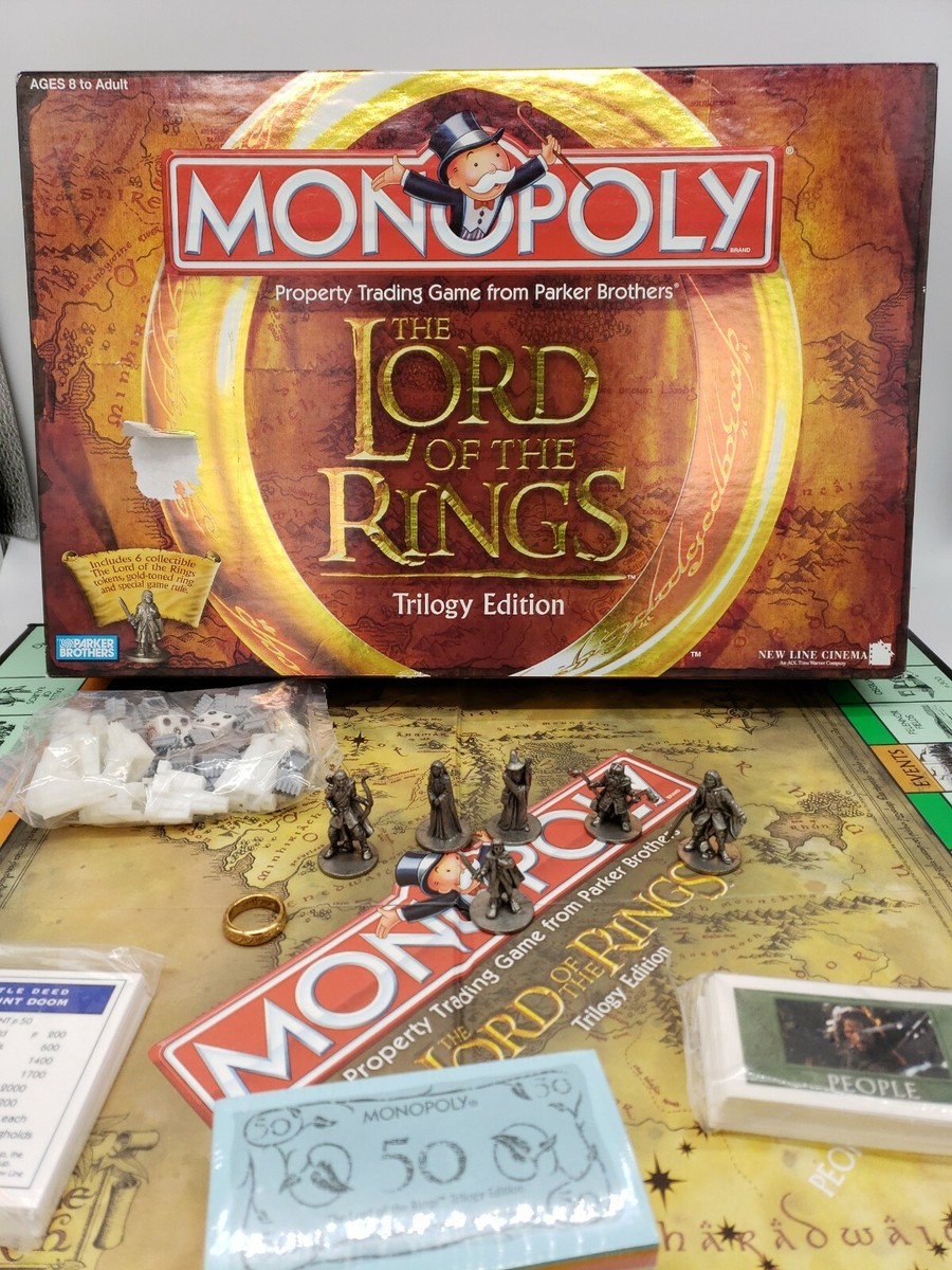 Monopoly Lord Of The Rings Trilogy Edition COMPLETE With All 