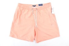 CLUB ROOM PINK ORANGE LARGE SURF SWIM TRUNKS QUICK DRY SHORTS MENS DEFECT