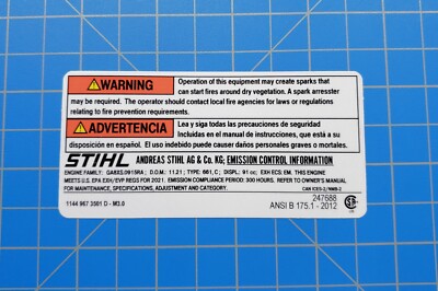 Targhetta Modello STIHL Originale &ndash; Distintivo Nome MS661 C (1144-967-1501)