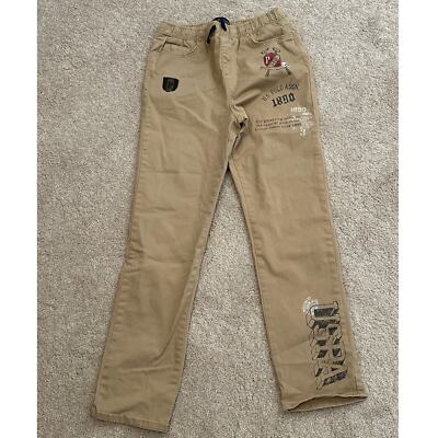 Polo Assn Tan Drawstring Elastic Waist Pants Boy's Sz XL (14-16)