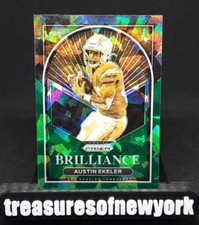 2022 Austin Ekeler Panini Prizm Brilliance Green Cracked Ice Prizm Card#B-15 SSP