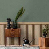As Creation Holz Leisten Tapete Halb Wand Dado Panel NatüRlich / Schwarz 397441