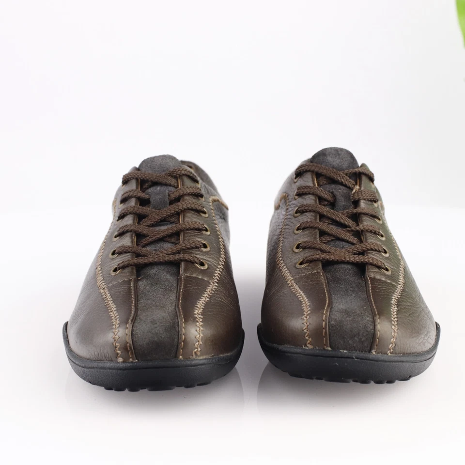 Taos Womens Stealth Shoe Size 8 Brown Leather Sneaker Lace Up Casual Oxford - Image 2 of 4