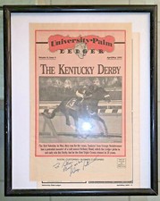 ORIGINAL SIGNATURE GEORGE STEINBRENNER KENTUCKY DERBY PAPER 
