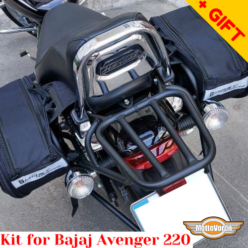 For Bajaj Avenger 220 Rack luggage system Crash bars Side carriers Kit