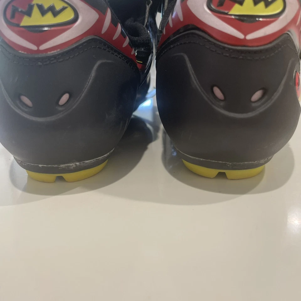 复古 Northwave Road Team 未使用 男式 FR 41 美国 8.5 厘米 27 骑行鞋 意大利 — 第 3/4 张图片