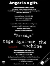 1994 Rage Against The Machine "Freedom" Song Release Industry Promo Reprint Ad