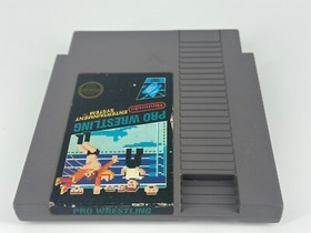 PRO WRESTLING NINTENDO NES VIDEO GAME CARTRIDGE ONLY AUTHENTIC 5 SCREW BLACK BOX
