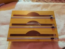 NEW Bamboo Cling Wrap Foil Dispenser With Slide Cutter