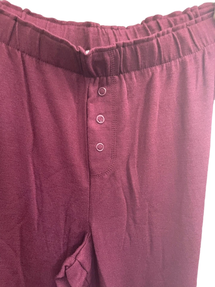 Calça lounge nova com etiquetas Pj Salvage média vinho do Porto marrom encaixe falso #PQ27/38/46/54 - Imagem 3 de 4