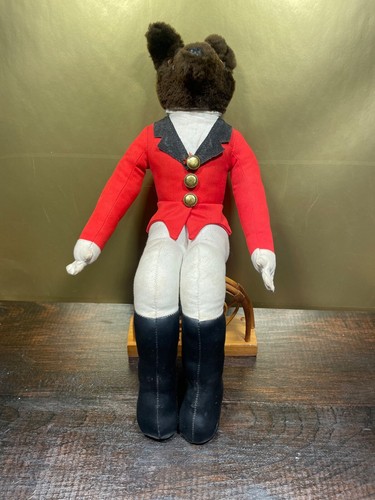 Vintage Mr. Fox Equestrian Hunting Huntsman Hanfords Stuffed Plush Decor 16"