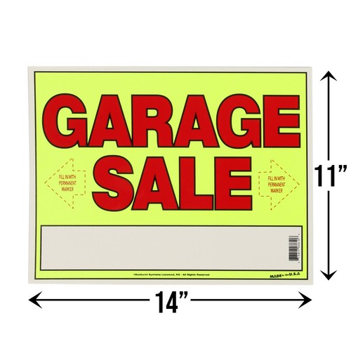 Garage Sale Kit: 3 YARD SIGNS, 600 pre-PRICED STICKERS, 15 LARGE. PRICE LABELS - Picture 2 of 4