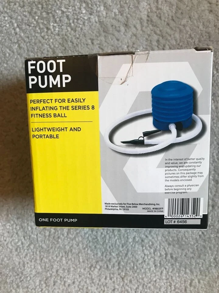 Bomba de pies serie 8-perfecta para inflar fácilmente pelotas de fitness Foto 2 de 2