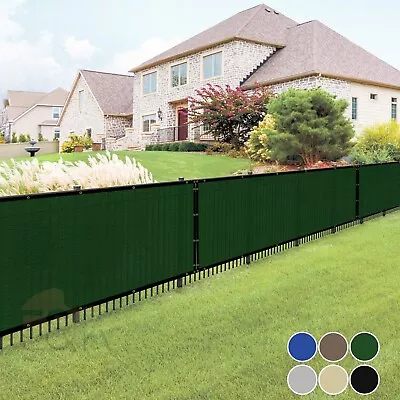 E&K 4' 5' 6'x50' Privacy Fence Screen Windscreen Mesh Fabric Shade Cover Tarp Garden