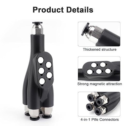 4-in-1 PTFE Adapter For Bambu Lab 3D Printer Accessories AMS Tubing Connectors - 第 1/7 張圖片