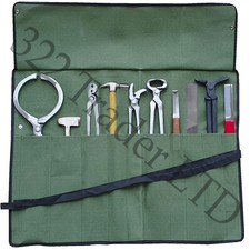 Horse Farrier Tool Kit Grooming Hoof Knife Shoe Nail Puller Nipper Clincher Case