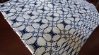 early 1800's Hand Woven Wool Linen Overshot weave Reversible Blanket Fabric 2 pc