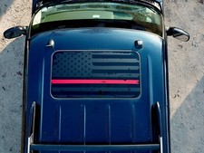 Vinyl Moonroof Decal Compatible With Dodge Chevy Ford Redline Flag