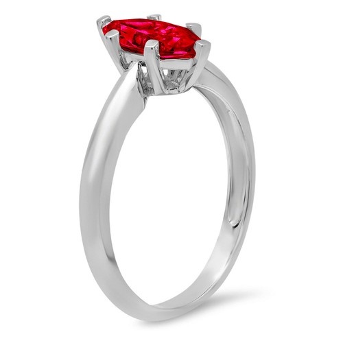 1.5 tcw Marquise Cut Engagement Ring 14K White Gold Tourmaline Promise Ring - Picture 11 of 11