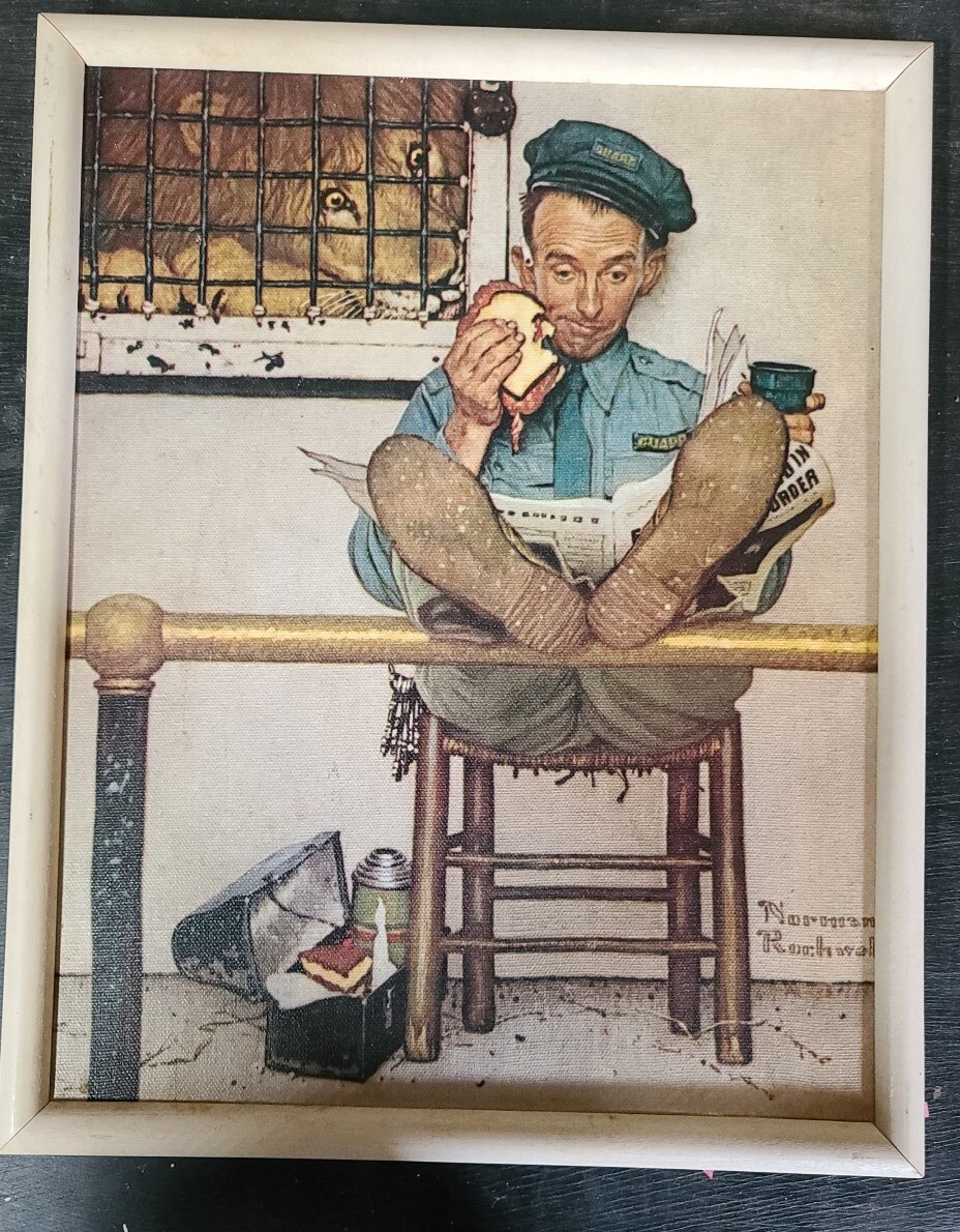 Physical Print-Fun Vintage Norman Rockwell Print-The Zookeeper