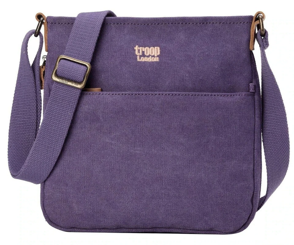Troop London Unisex Classic Thick Canvas Cross Body Travel Shoulder Bag TRP0237 - Image 3 of 4