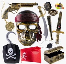 10 Piece Halloween Pirate Costume Accessories Pirate Cosplay Role Play Set Decor