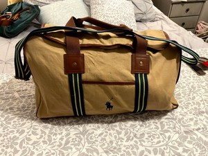 Polo Ralph Lauren Lona Bolsa de viaje durante la noche Lona tan Weekender  Verde Azul | eBay